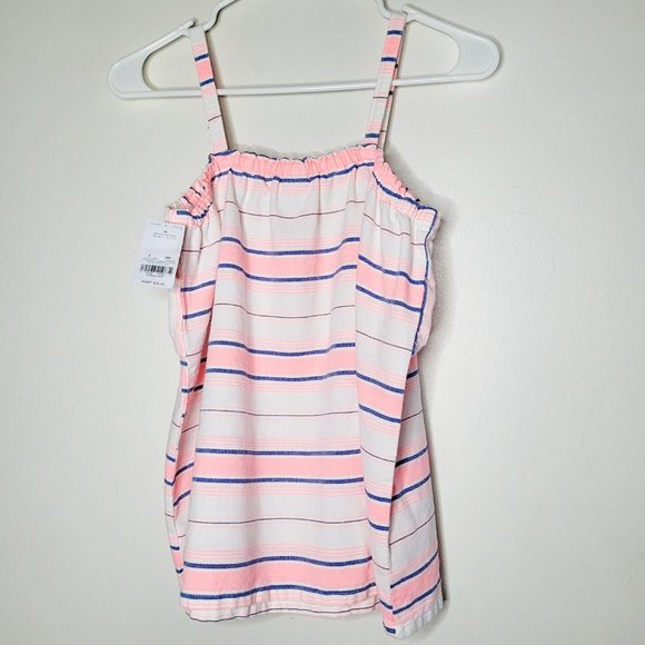 Carter's Kid Size 14 Woven Summer Tank Top Pink Blue Sleeveless Summer Cute Fun - Picture 2 of 10
